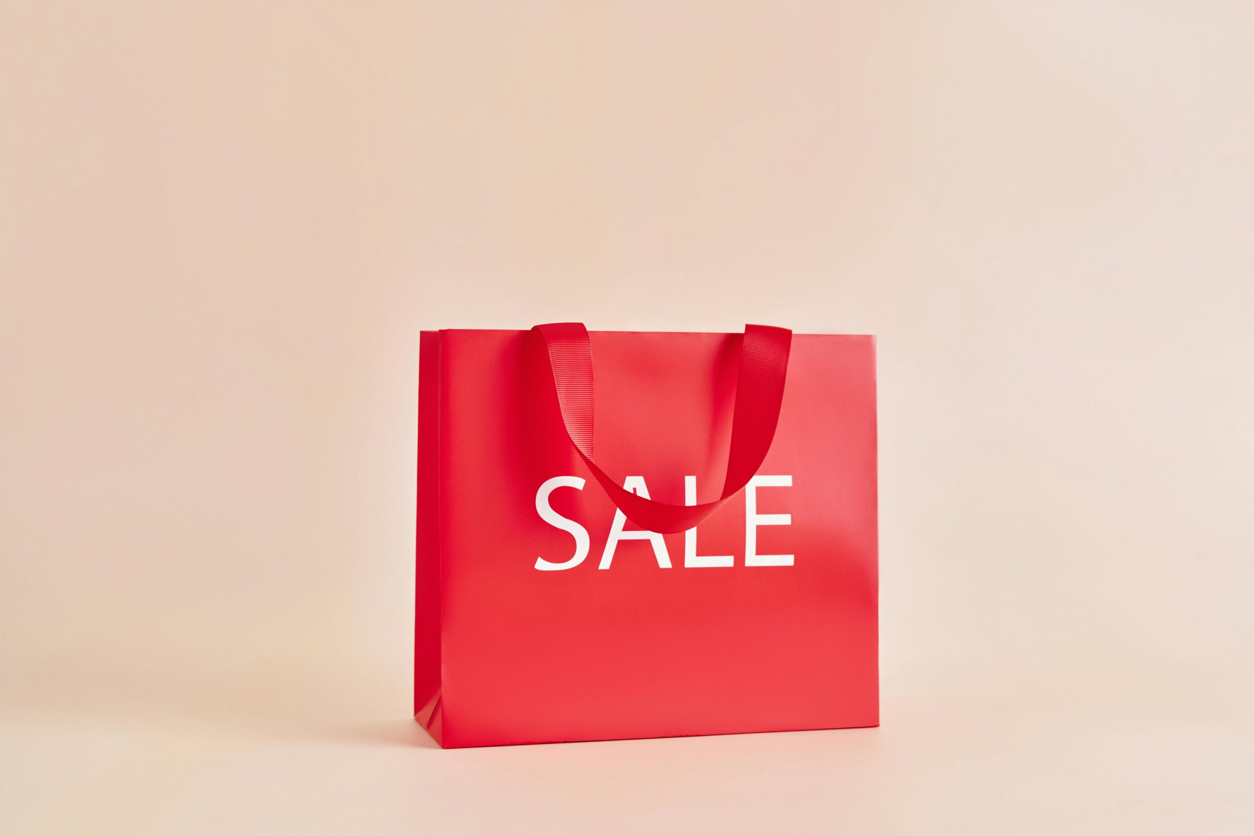 a red sale bag